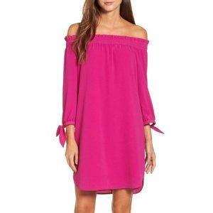Vince Camuto Dress Shift Off-Shoulder Orchid Petite 0